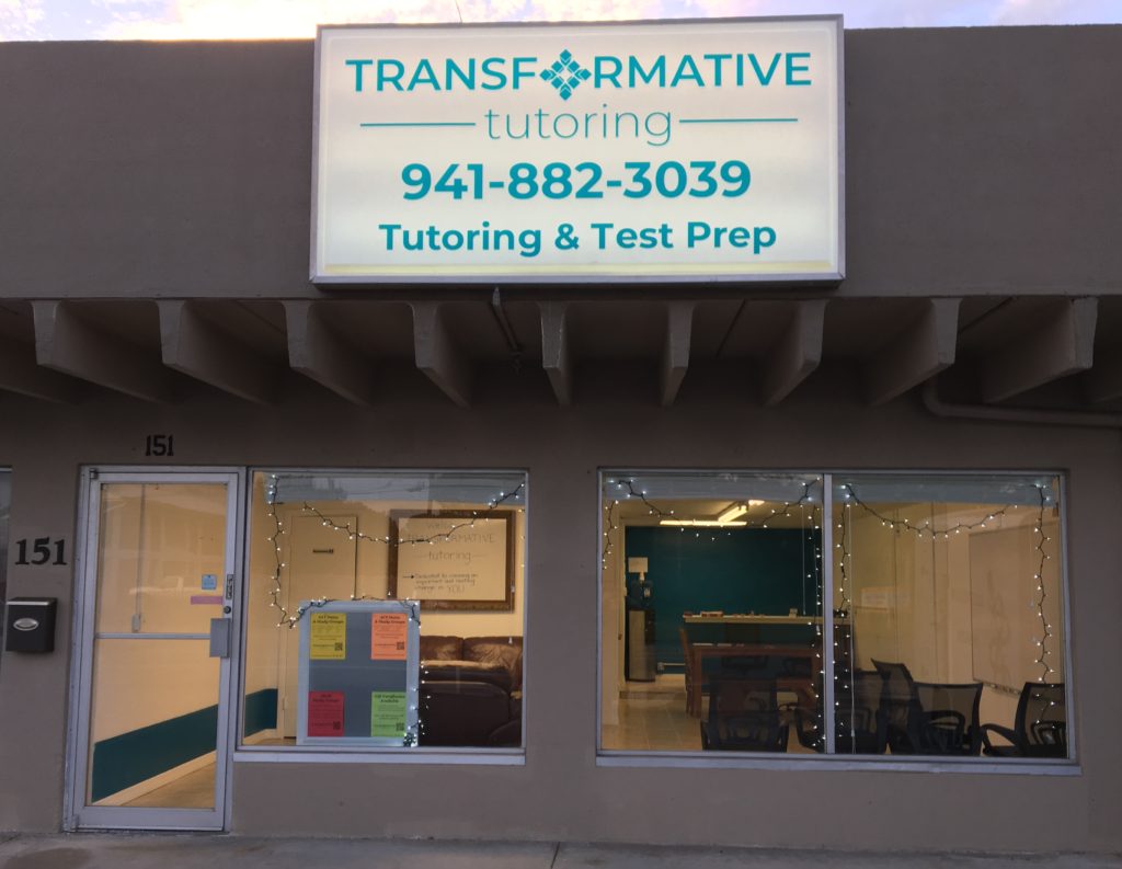 Transformative Tutoring is located in the heart of Osprey in the historic strip mall on the west side of US 41.