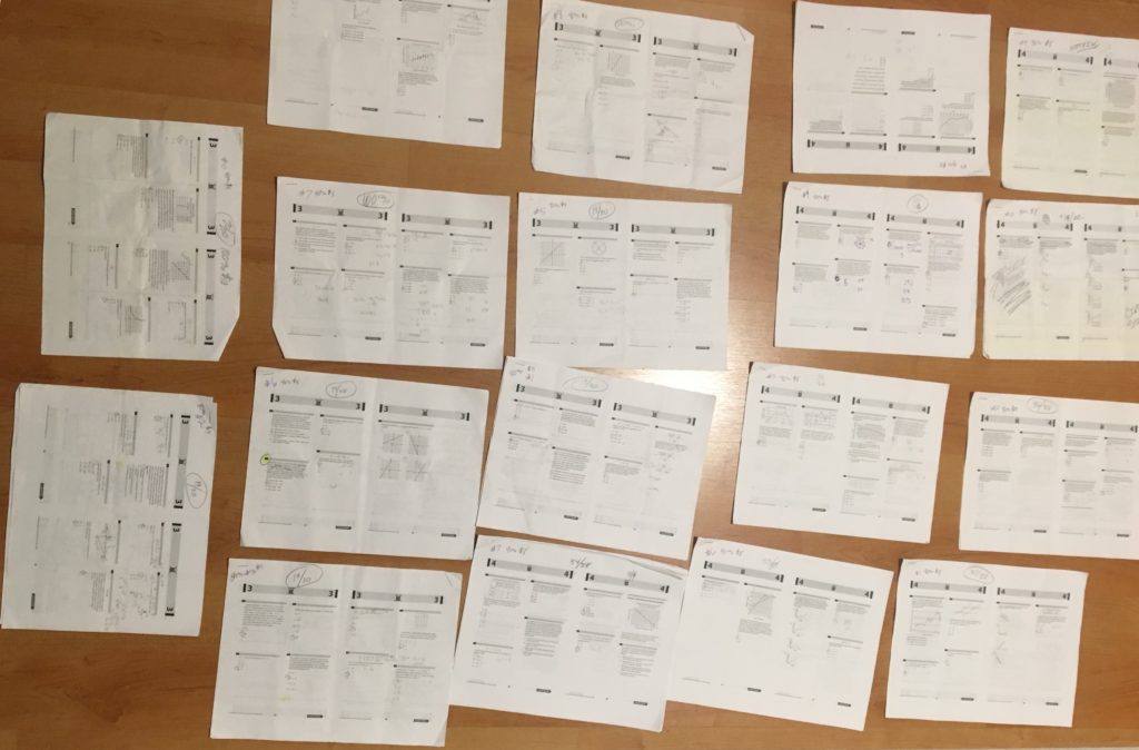 Practice Makes Perfect! - Carter's completed official SAT practice tests that helped him get his perfect 800 on the SAT math test in 9th grade.